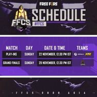 Free Fire Continental Series 2020: Asia schedule